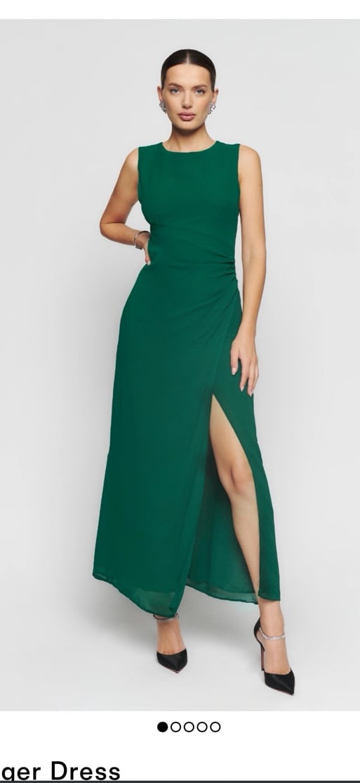 Reformation Ledger Dress Sycamore Size 2