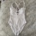 BECCA | White Ribbed Peek-a-boo Tortoise Ring One Piece Swimsuit | Large BNWT