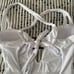 BECCA | White Ribbed Peek-a-boo Tortoise Ring One Piece Swimsuit | Large BNWT