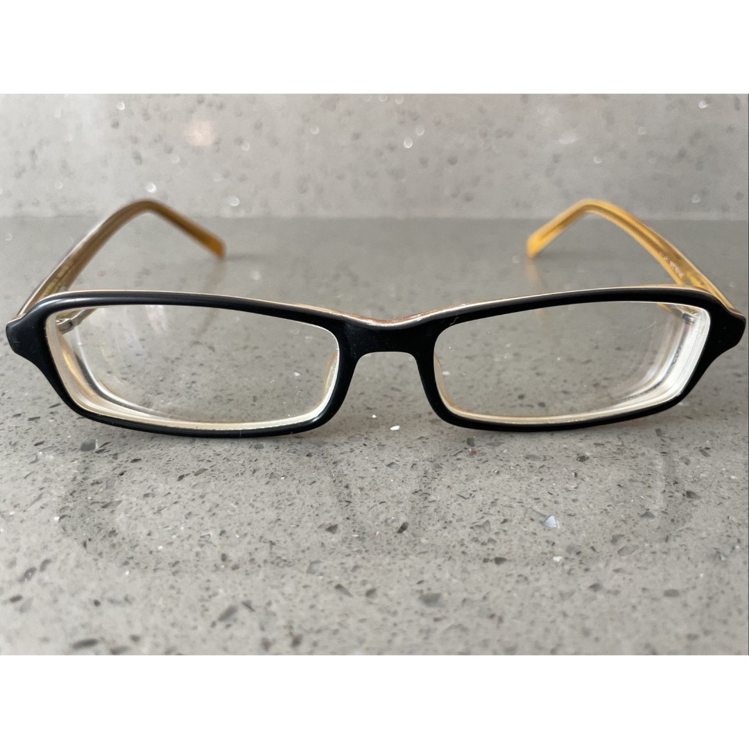 GUESS Eyeglasses Frames ONLY Full Rim Black Gold Tone GU 1301 BLK HNY 51-16 140