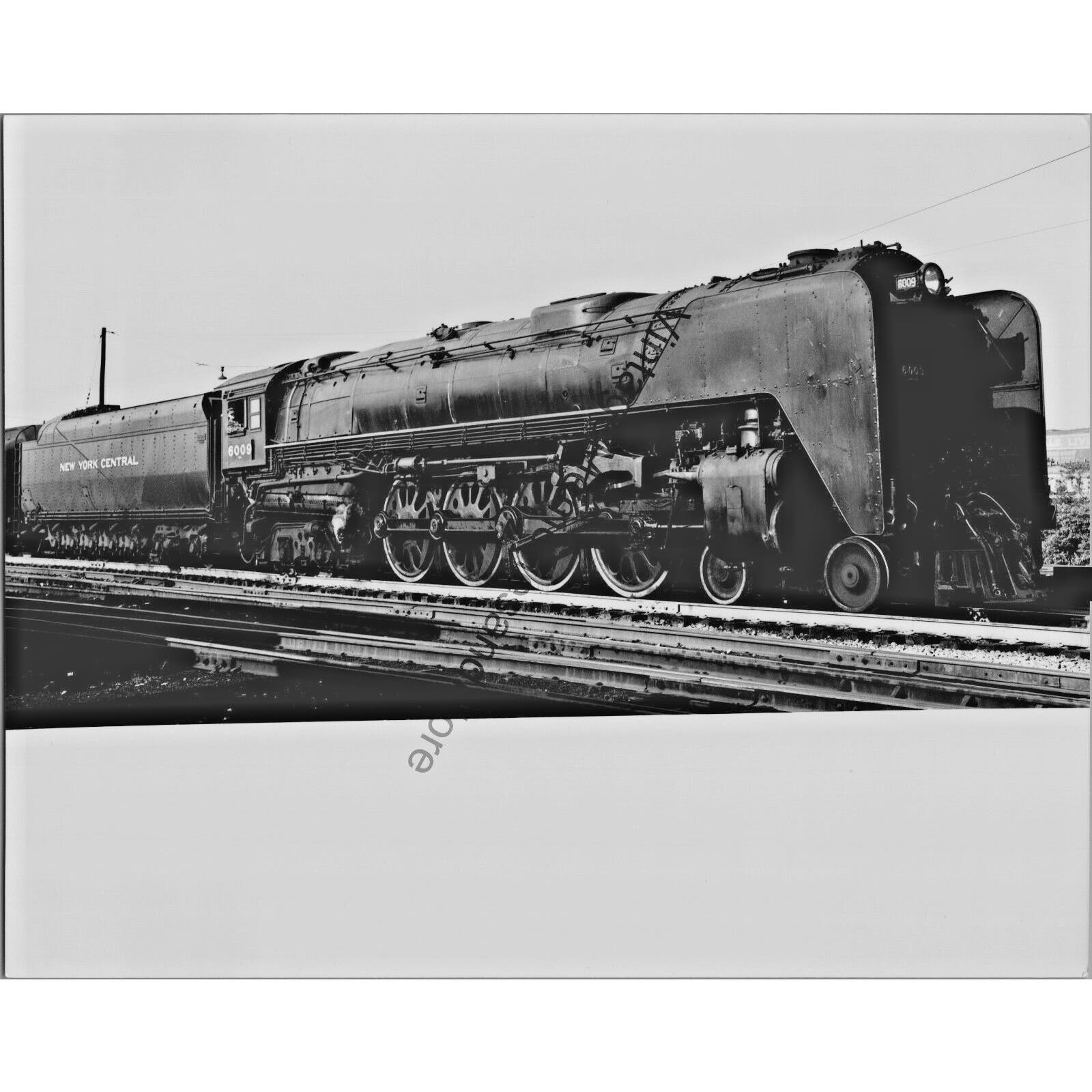 VTG 1947 New York Central 6009 Steam Locomotive Chicago, ILL Real Photo T1-20