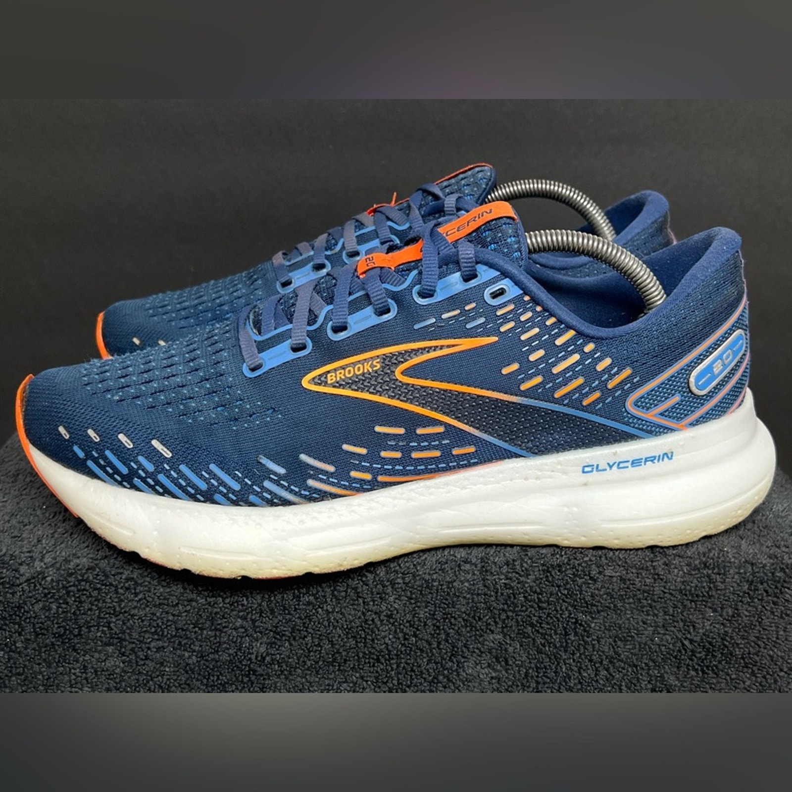 【爆売りセール開催中！】 Brooks Running Orange Blue 11D Size Men's 20 Glycerin 靴