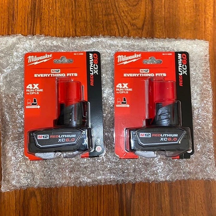 2 Pack Brand New Milwauke 48-11-2460 M12 REDLITHIUM 6.0 Compact Batteries
