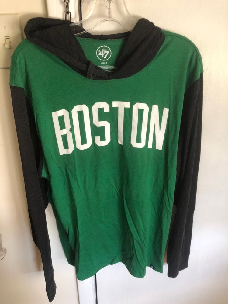 Boston Celtics 47 brand mens NBA LS training top L
