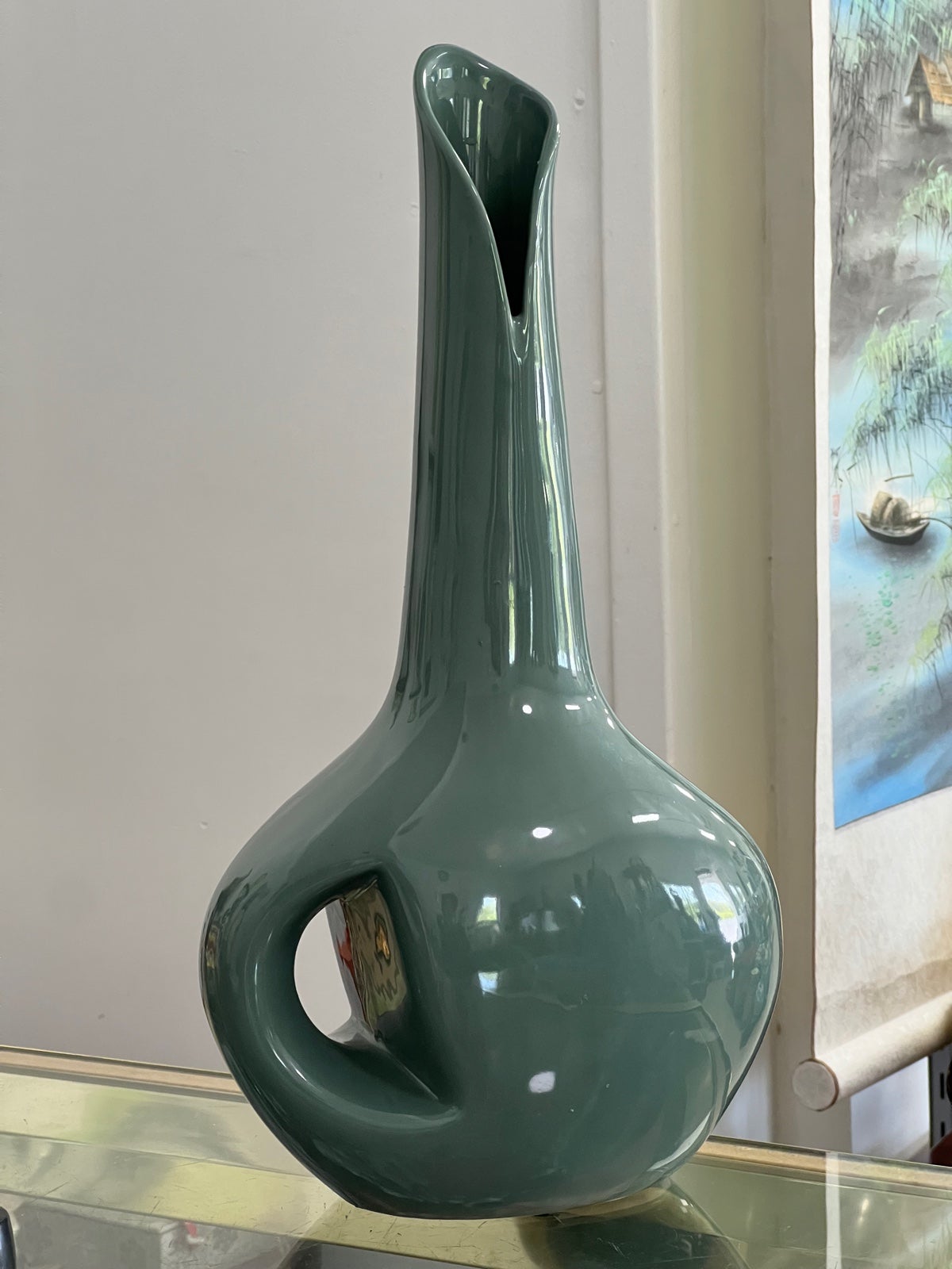 Gorgeous Celadon Green Glazed Jug /Vase