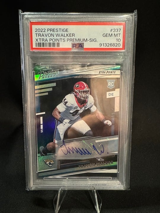 PSA 10 2022 Panini Prestige Xtra Points Premium Travon Walker AUTOGRAPHED Rookie