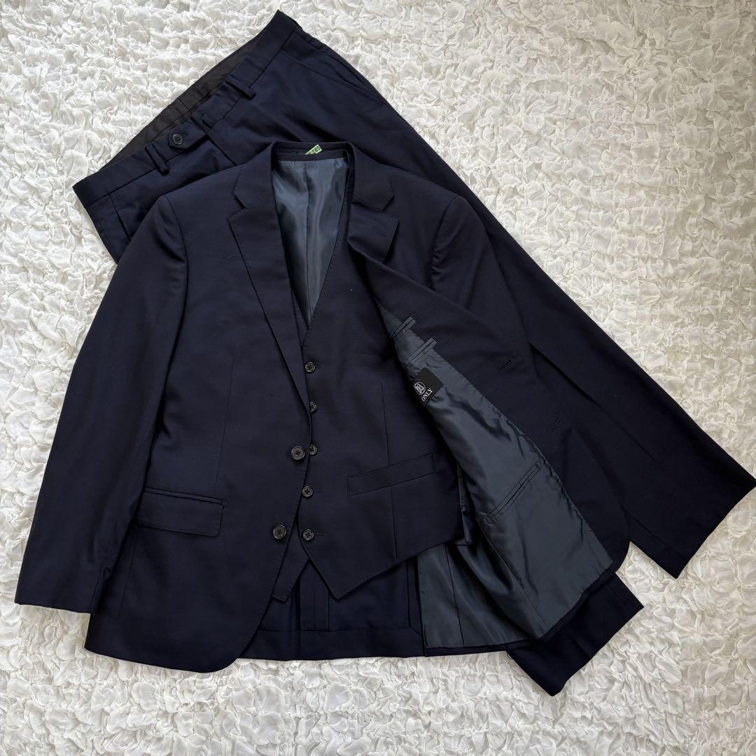 ONLY Three-Piece Suit, Navy, Silk Blend