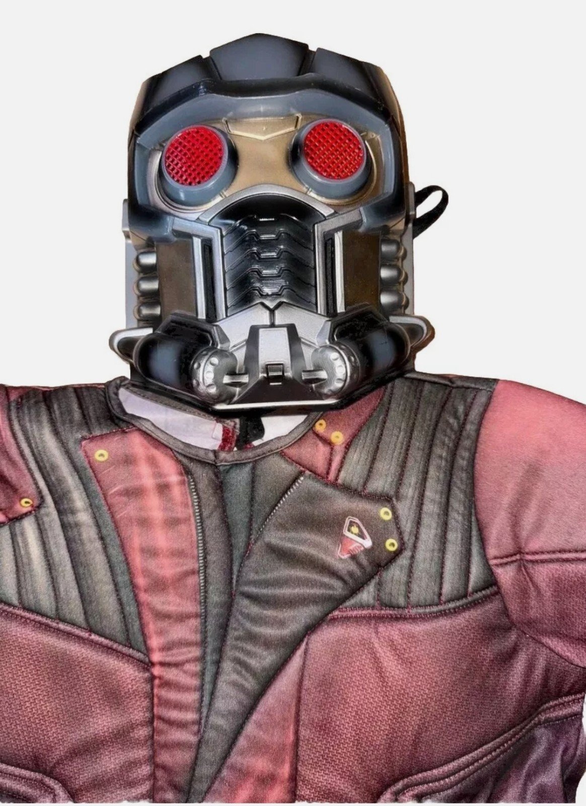 Like New Star-Lord Marvel For Kids Halloween Mask, Belt & Suit, Size Medium