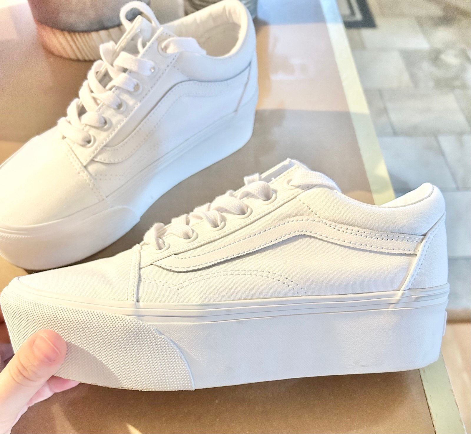 Vans Old Skool Platform in White