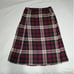 Vintage Aljean of Canada Red/Green/White/Blue Plaid Pleated Wool Skirt