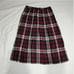 Vintage Aljean of Canada Red/Green/White/Blue Plaid Pleated Wool Skirt