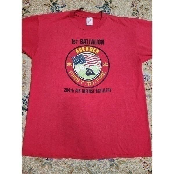 Vtg 80s 90s 1st Battalion 204th Air Defense Mississippi National Guard Shirt LG