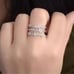 NEW 925 STERLING SILVER DIAMOND MULTI LAYER RING