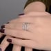 NEW 925 STERLING SILVER DIAMOND MULTI LAYER RING