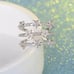 NEW 925 STERLING SILVER DIAMOND MULTI LAYER RING