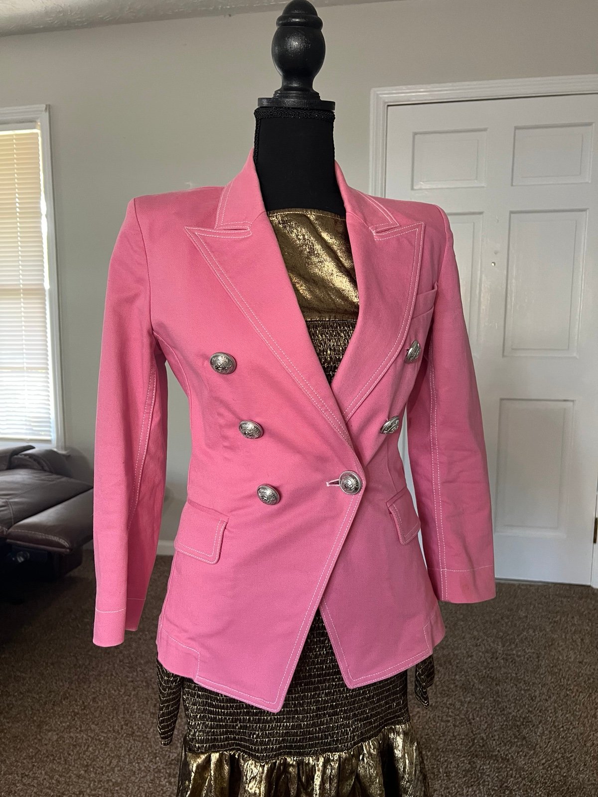 Blazer jean balmain authentic pink S