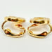 Christian Dior Earrings CD Logo Rhinestone Gold