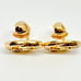 Christian Dior Earrings CD Logo Rhinestone Gold