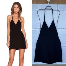 SOLACE London Michelle Mini Dress in Black size 2