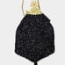 VINTAGE NEW Christiana Black Beaded 100% Silk Evening Purse Bag Made in India