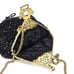 VINTAGE NEW Christiana Black Beaded 100% Silk Evening Purse Bag Made in India