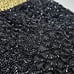 VINTAGE NEW Christiana Black Beaded 100% Silk Evening Purse Bag Made in India