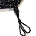 VINTAGE NEW Christiana Black Beaded 100% Silk Evening Purse Bag Made in India