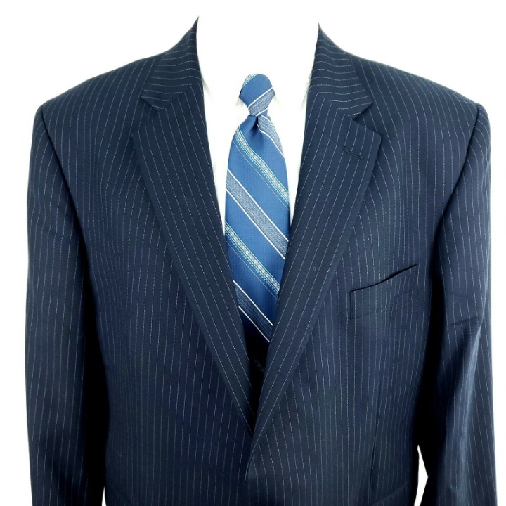 Thomas Pink 46R 2 Button Pinstripe Wool