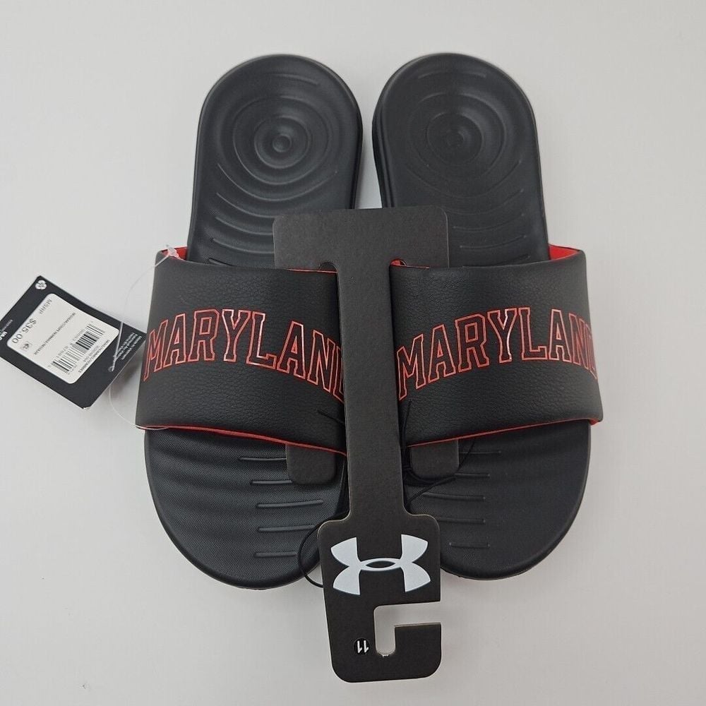 Under Armour U of Maryland Ansa NCAA Slides Sandals 3026148-404 Men's Size 11