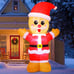 8FT Christmas Inflatable Gingerbread Man Lighted Led for Indoor Outdoor Decor