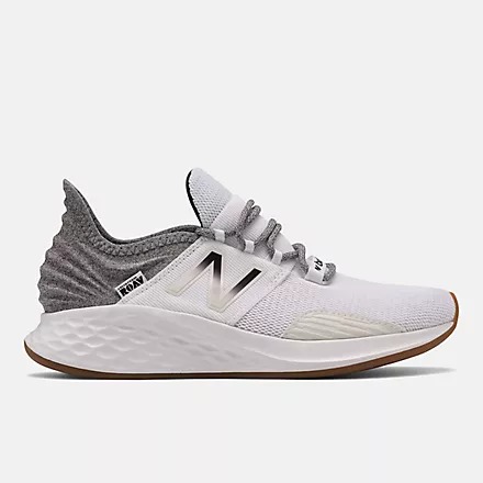 New Balance Fresh Foam Roav Tee Shirt, NB White with Black