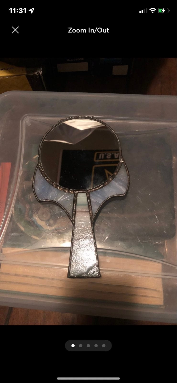 Vintgae leaded glass mirror