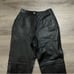 Vintage Tower Hill Collection Women Black Straight Leg 100% Leather Pants Size 8
