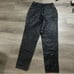 Vintage Tower Hill Collection Women Black Straight Leg 100% Leather Pants Size 8