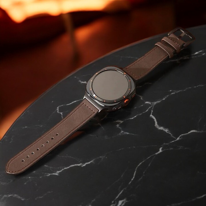 Only Band - Leather Bracelet for Samsung Galaxy Watch Ultra 47mm No Gap Strap