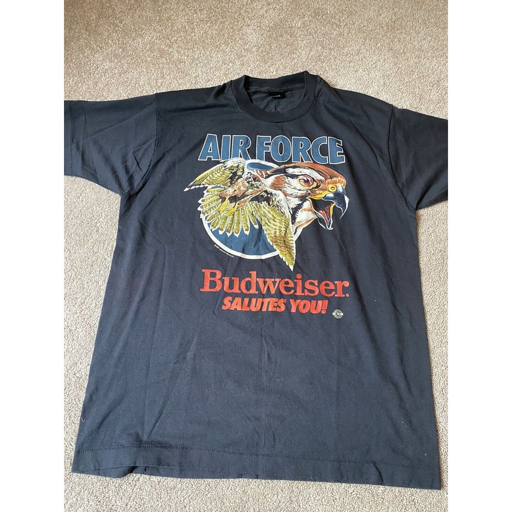 Vintage 80s Budweiser Salutes You T-shirt