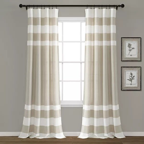 Cape cod stripe yarn dyed Curtain Panel