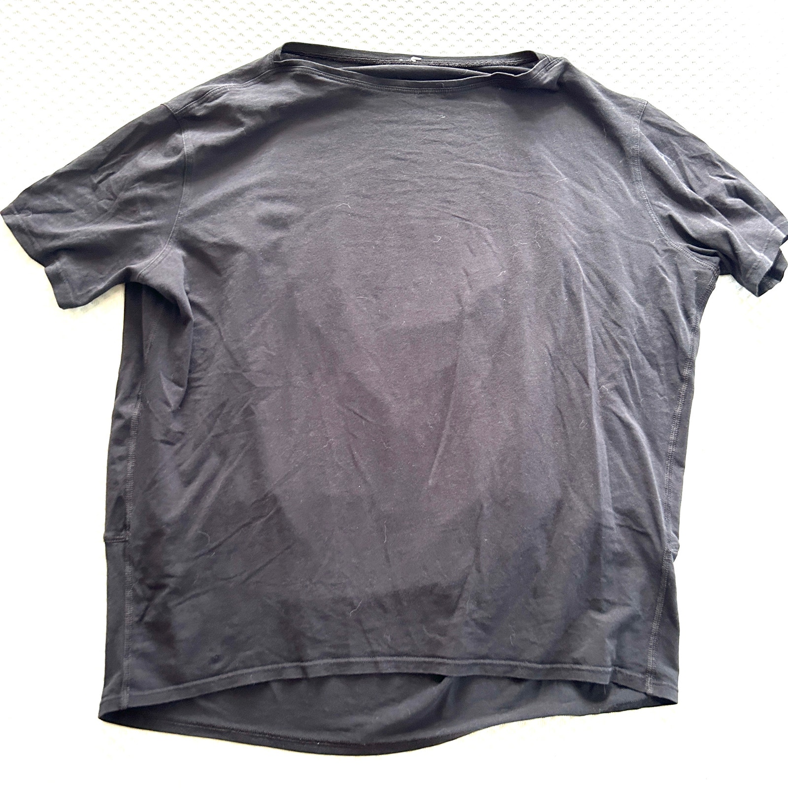 Lululemon Back in Action Shirt 2 Black Tee Short Sleeve Pima Cotton