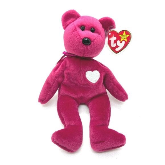 Ty Beanie Baby Valentina Bear 8 With Case Rare Ta