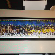 Michigan Wolverines 2004 Football Schedule -With 15 Players Autographs -Framed
