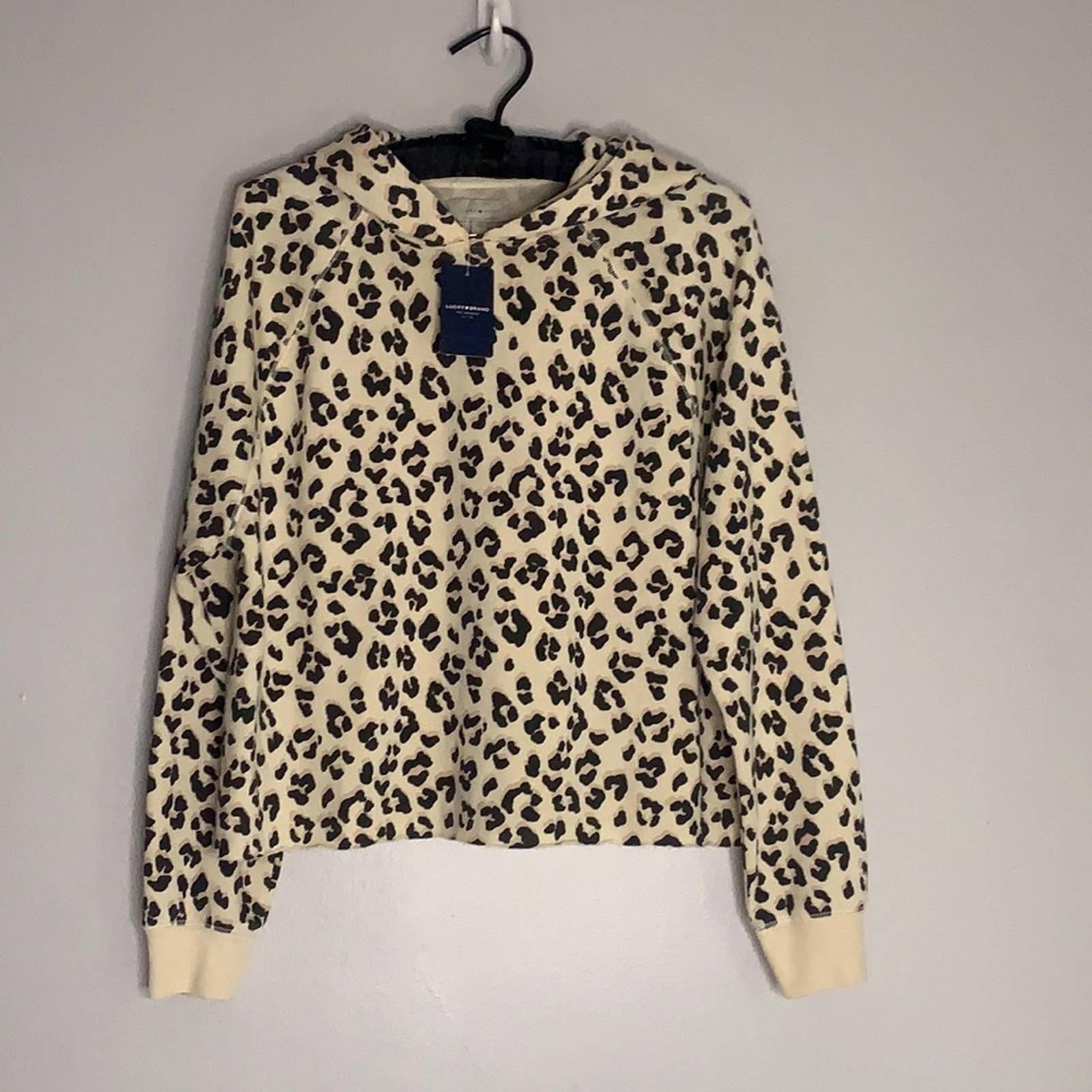Lucky Brand Hooded Sweatshirt leopard