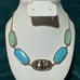 Kendra Scott Custom Gold Noelle Necklace in Abalone, Turquoise and Chalcedony