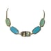 Kendra Scott Custom Gold Noelle Necklace in Abalone, Turquoise and Chalcedony