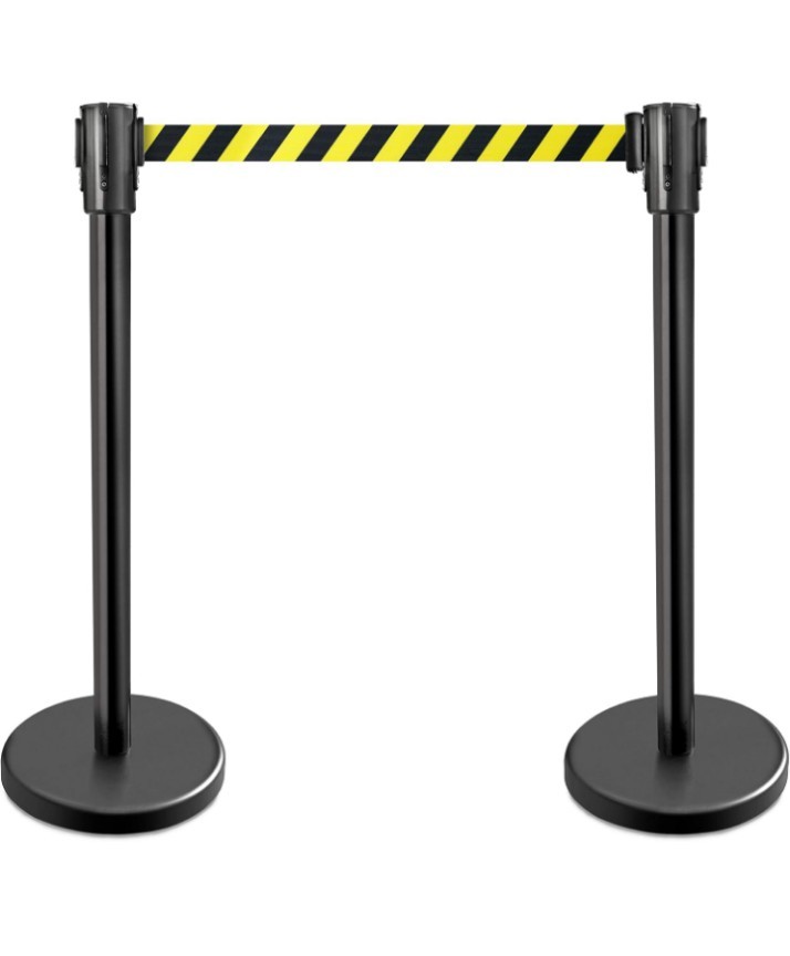 New star Foodservice Stanchions, 36-Inch Height, 6.5-Foot Retractable Belt,