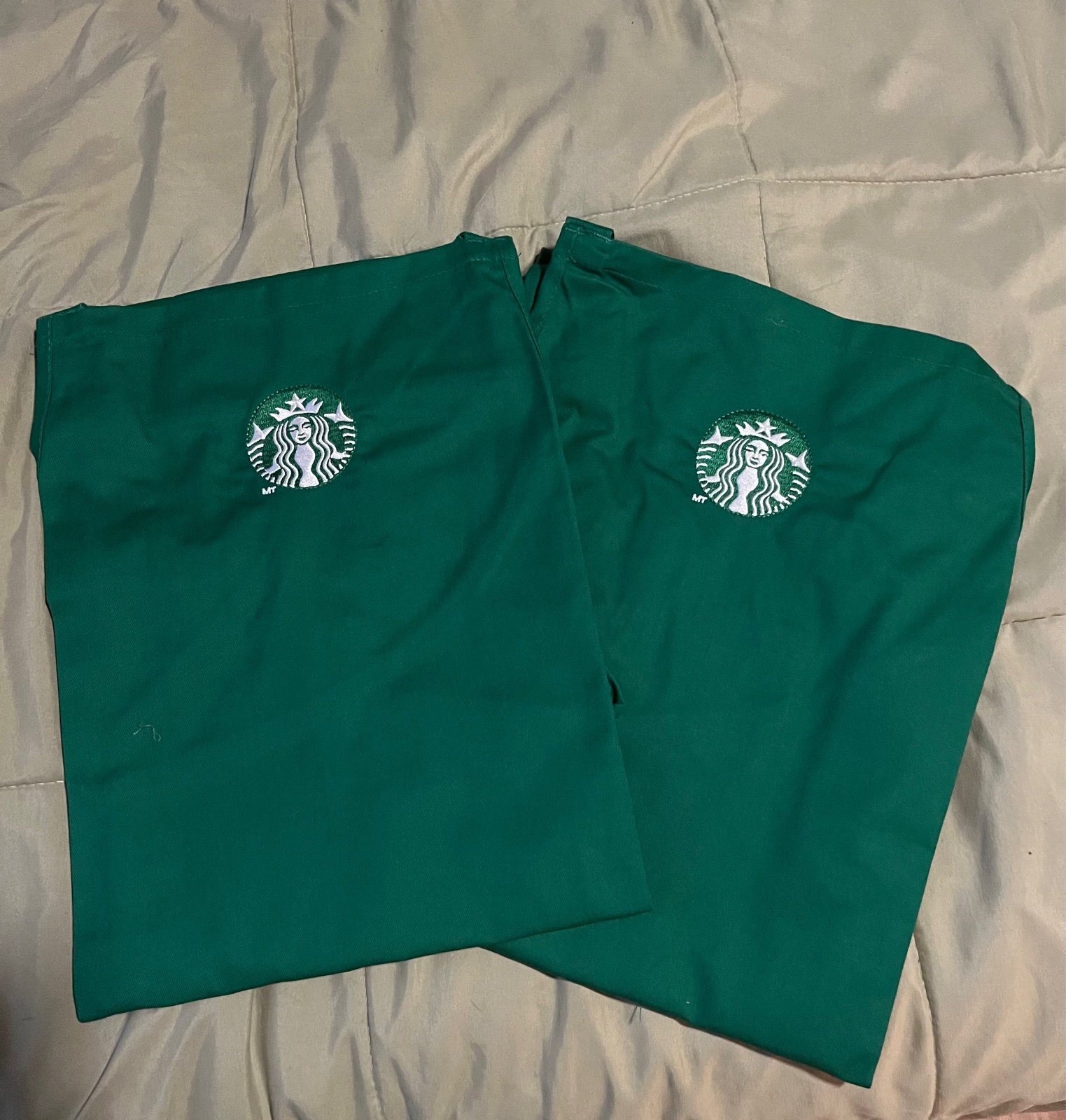Green Starbucks Aprons