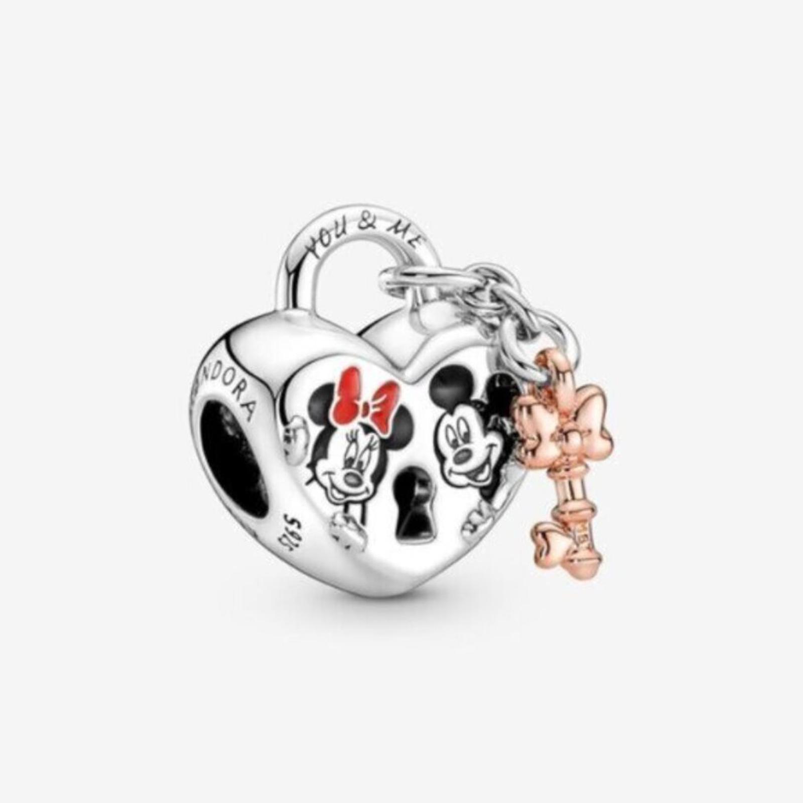 Pandora Mickey Mouse & Minnie Mouse Padlock Charm
