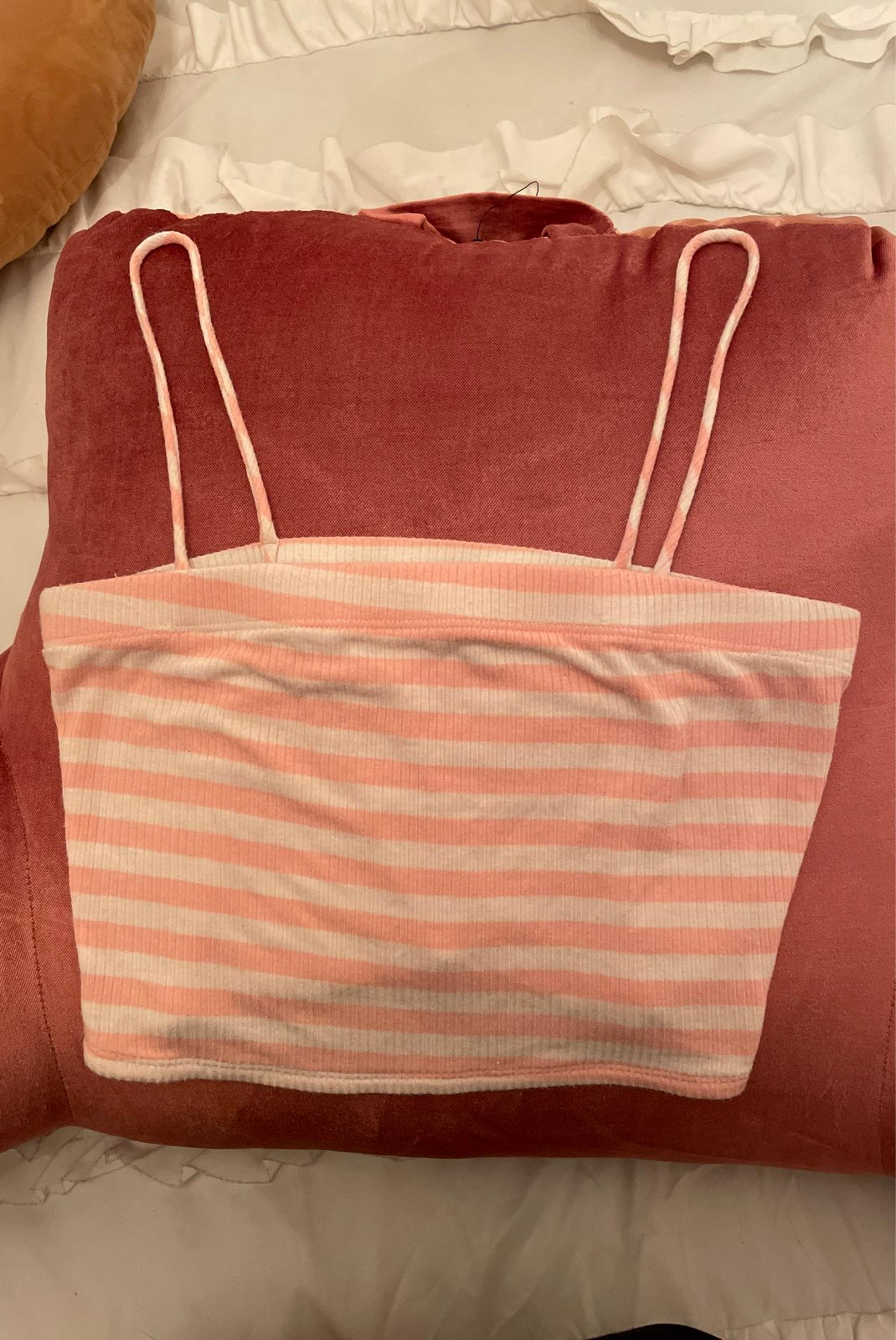 Pink and white pacsun tank