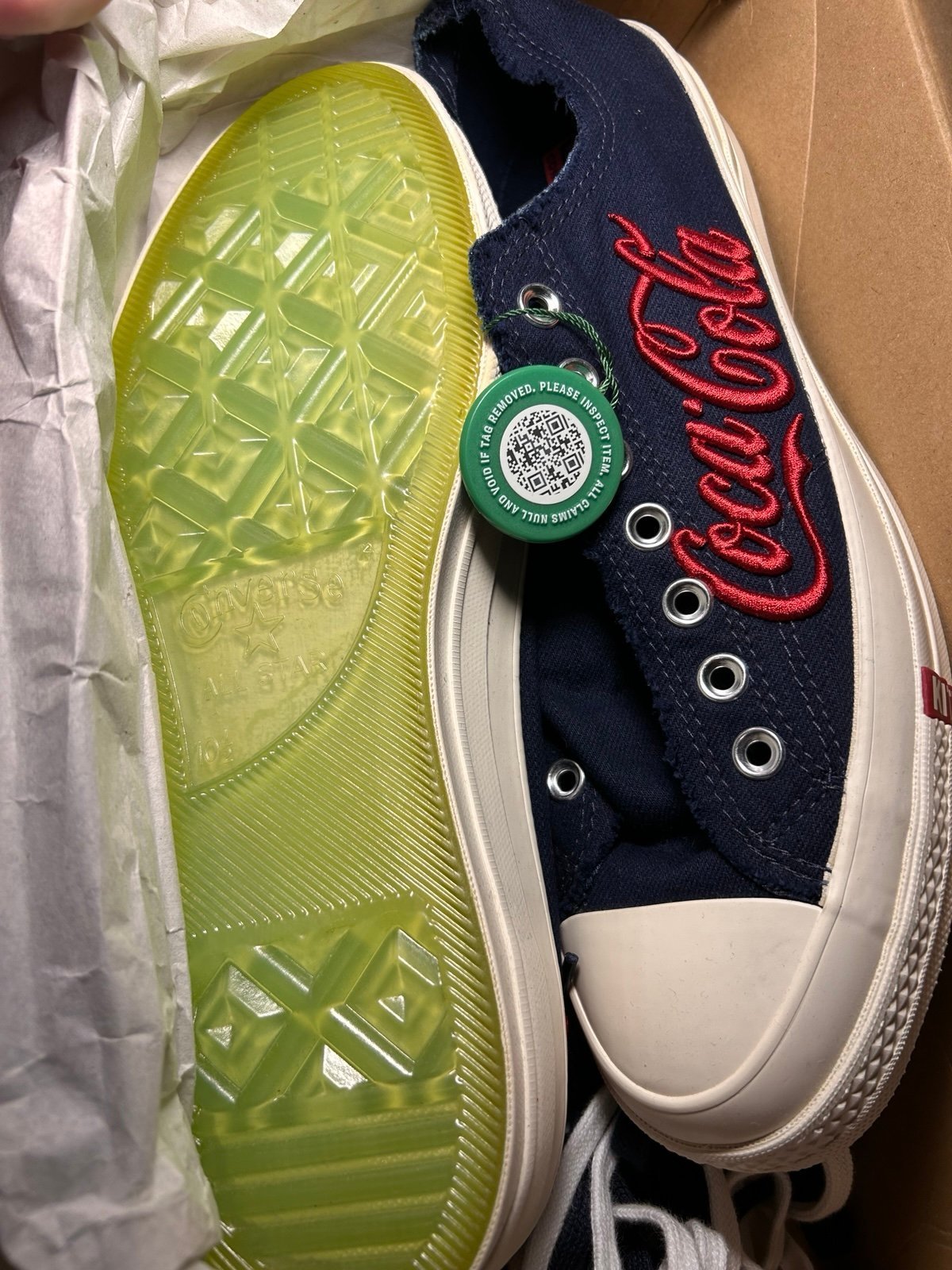 Kith x Coca Cola x Converse Chuck 70 Low Shoes US 10.5 Navy 169836C