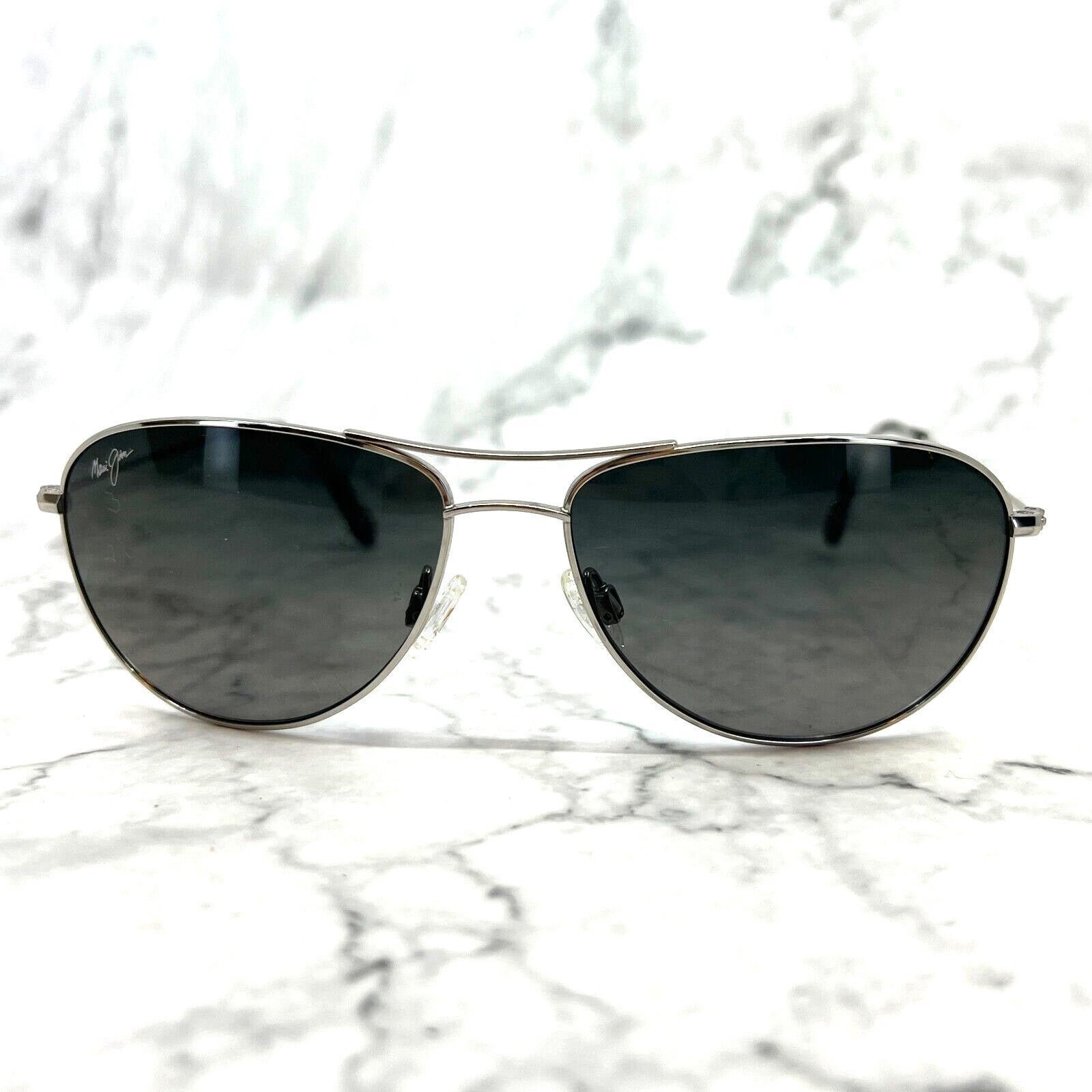 Maui Jim MJ772-17 Sea House silver round Sunglasses gray lens 60-15-143