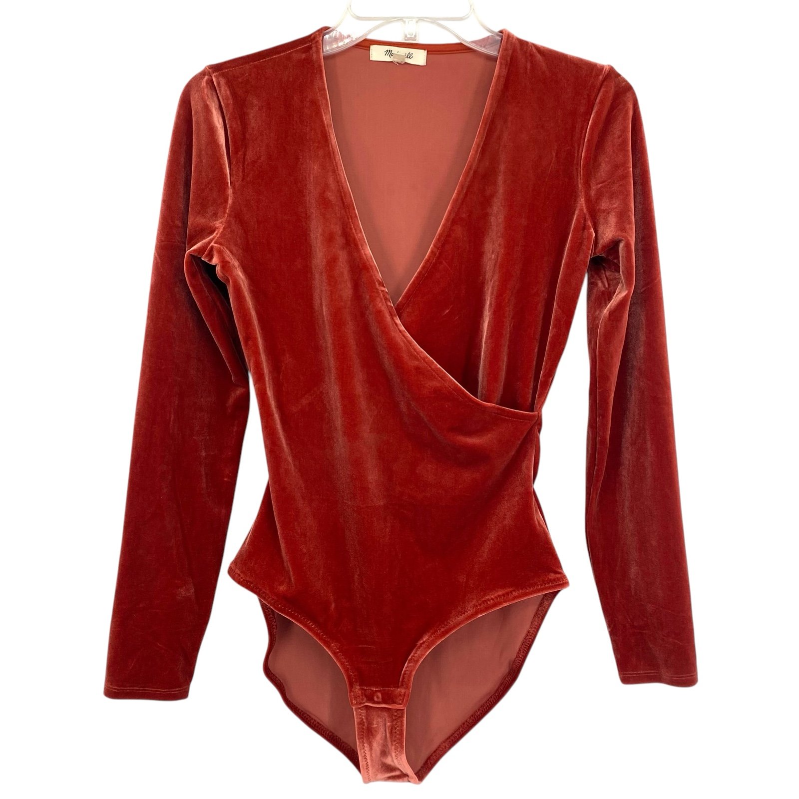 Madewell Velvet Wrap Bodysuit